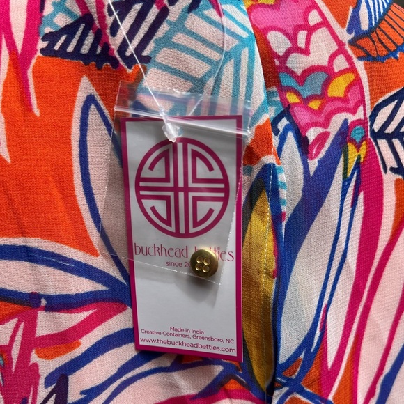 🌻NEW w.tags Buckhead Betties “Why Kiki” Ada Fly Away Back Blouse Size Large - Picture 12 of 13